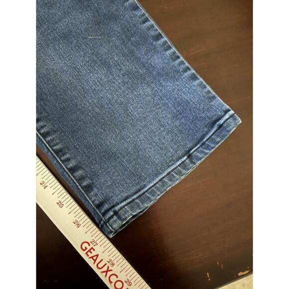 Democracy AB Solution Jeans Womens Size 8 Elastic Waist Denim Blue Straight Crop - Picture 11 of 11